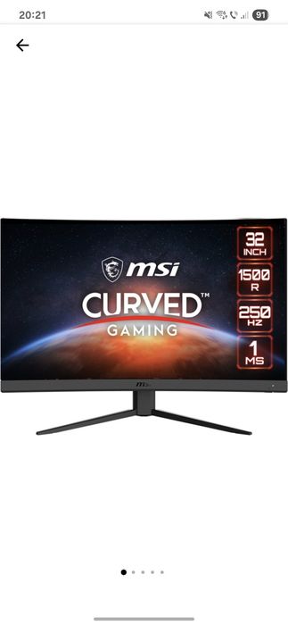Monitor Gaming Curbat LED VA MSI G32C4X 31.5", Full HD (1920x1080), 25