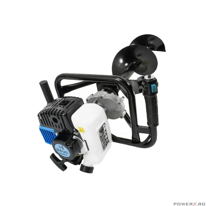 Motoburghiu pe benzina, motor in 2 timpi, 5.2 Cp, 3 burghie 15, 20, 25