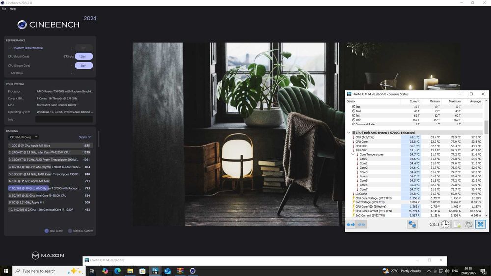 PC Ryzen 7 5700G, 32GB, SSD+HDD