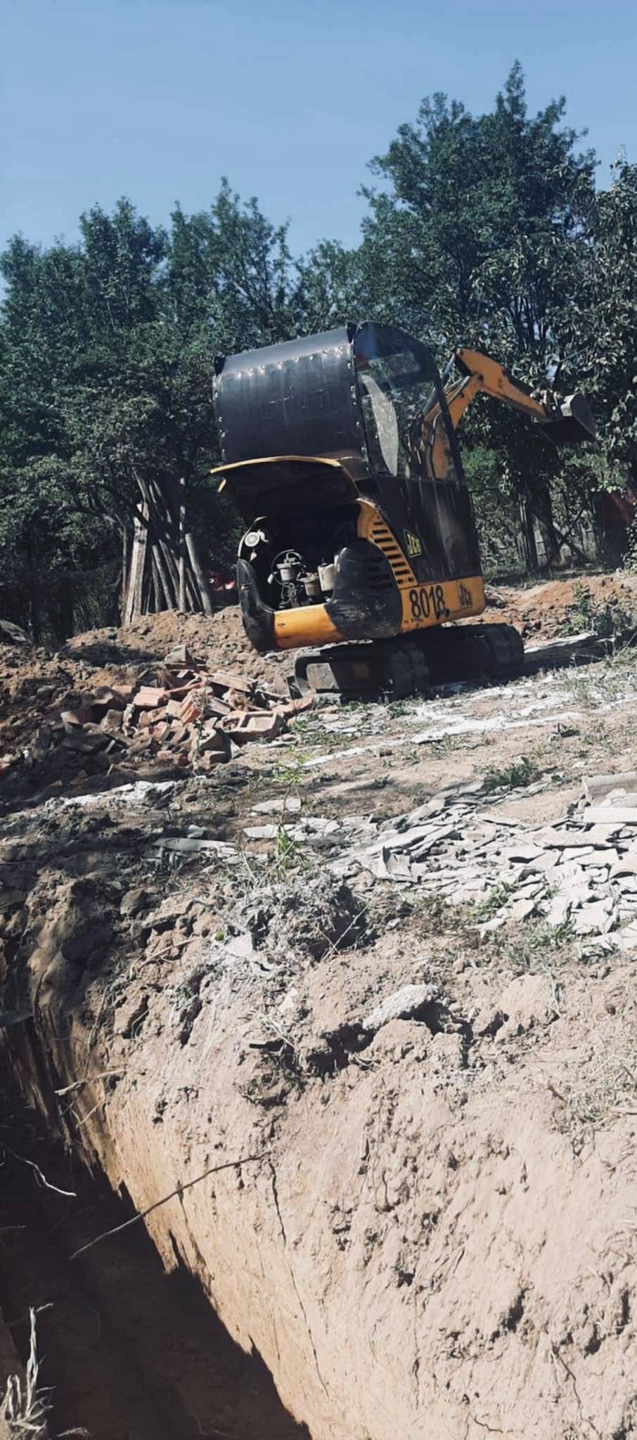 Miniexcavator pentru diverse lucrări