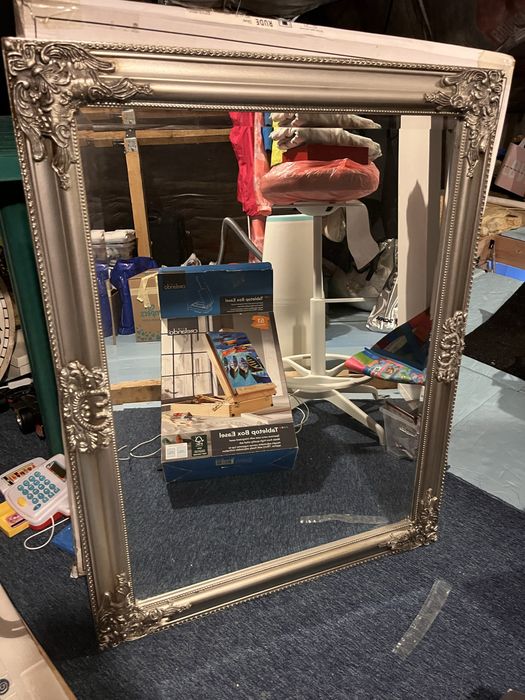 Oglinda rama argintie 70x90 (nou)