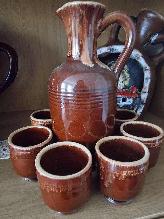 Керамичен сет чаши + гарафа