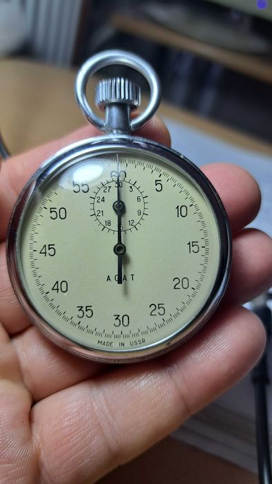Cronometru rusesc de colecție – mecanic, URSS, funcțional