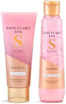 Нов Женски комплект за тяло аромат на лилия роза 2 части Подаръчен сет