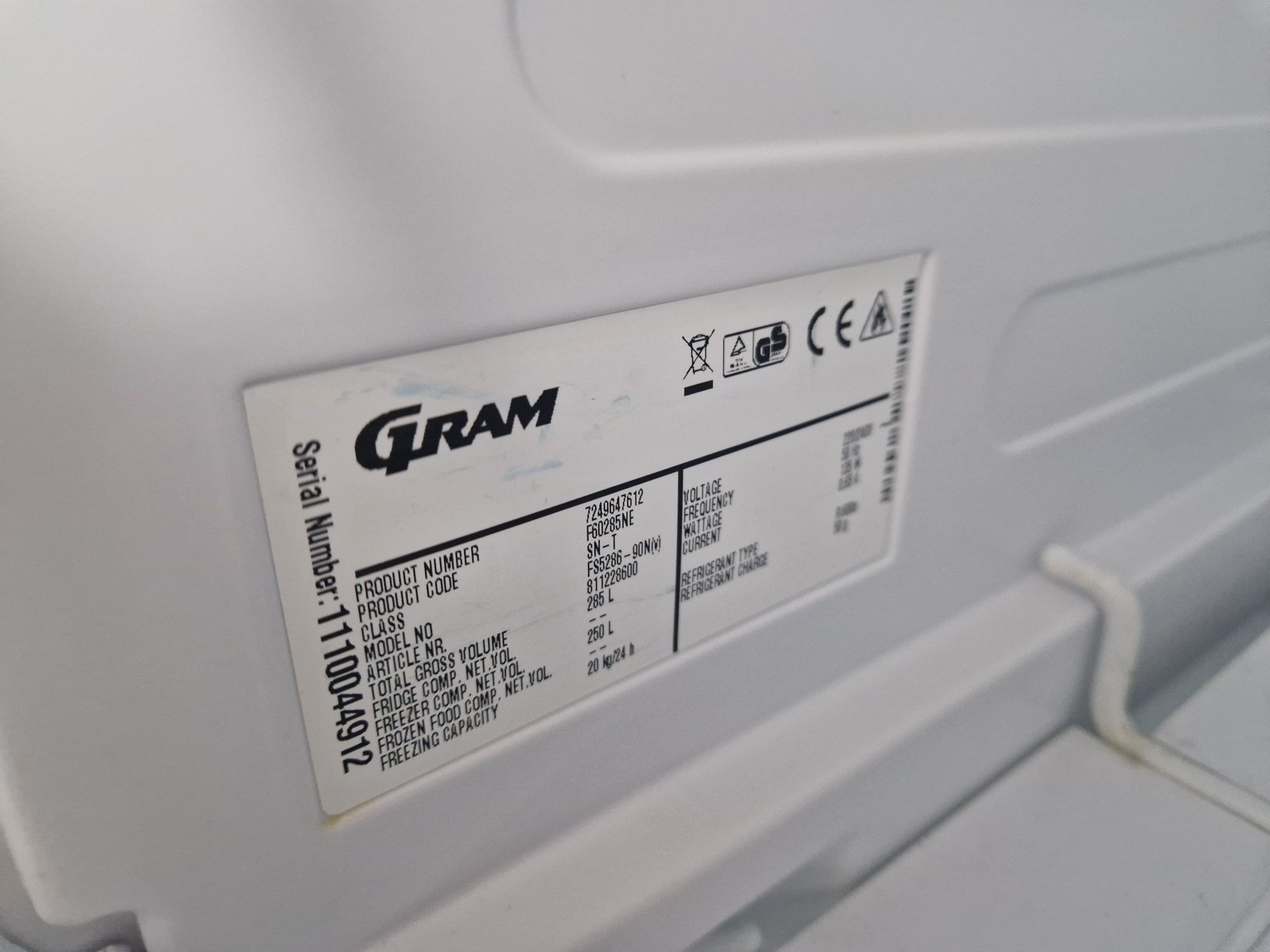 Фризер Gram A++ No frost