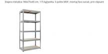 Etajera metalica 180x75x45 cm, 175 kg/polita, 5 polite MDF