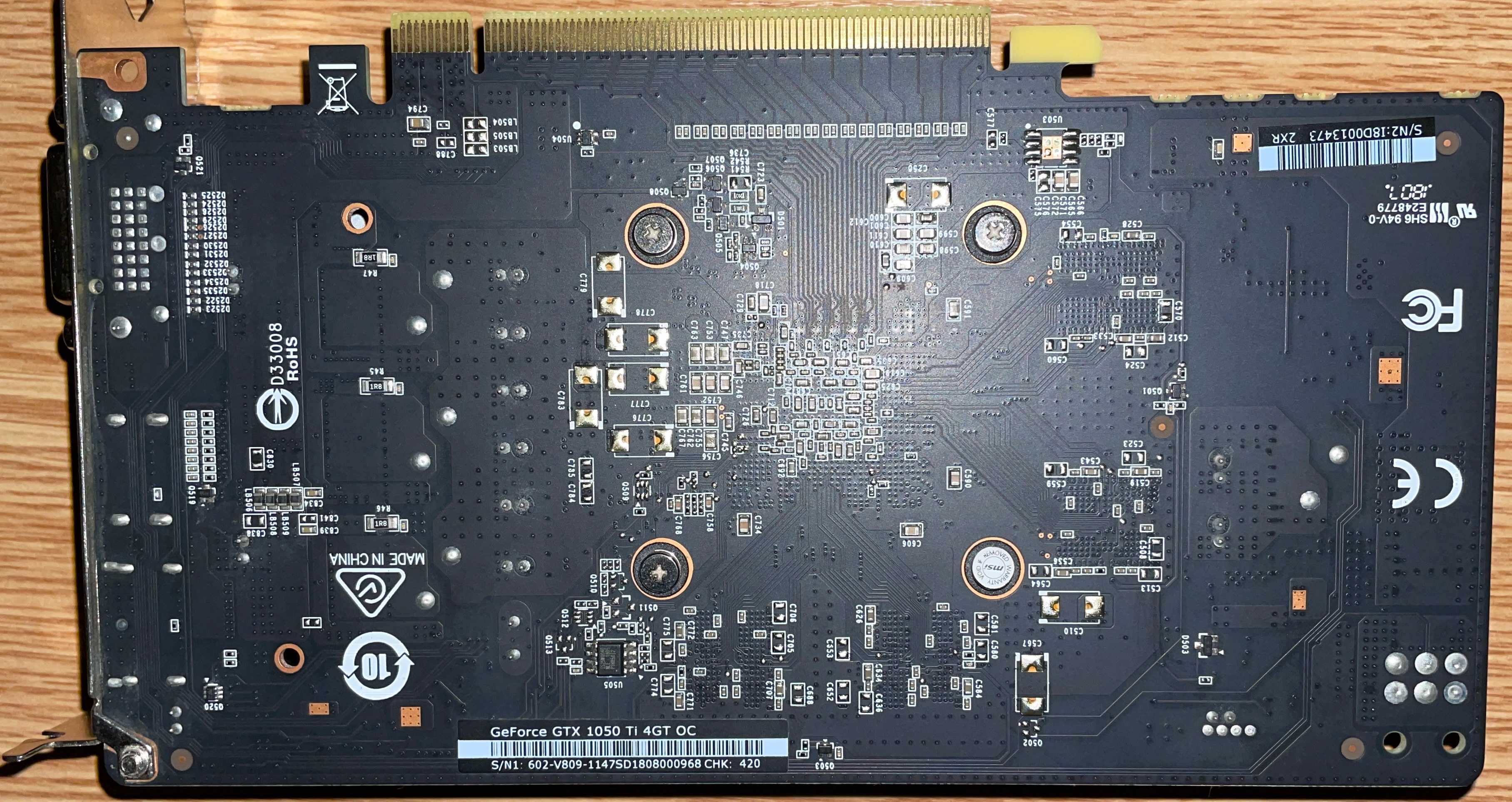 Placa video MSI Nvidia GTX 1050Ti, 4GB VRAM