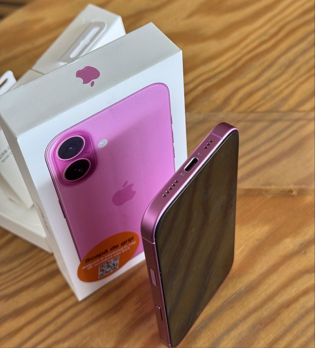 iPhone 16  Pink•128GB•Neverlocked•Factura•Garantie 2026•Full Boxn