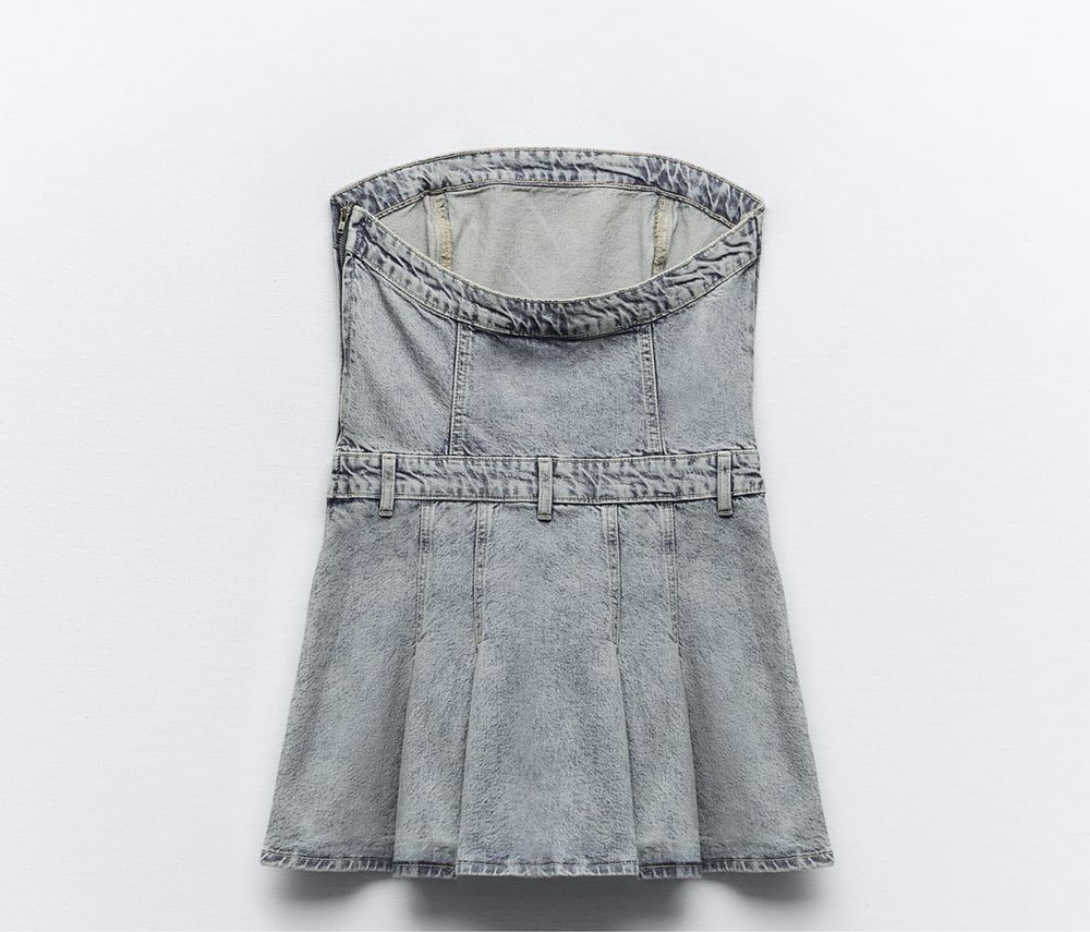 Rochie din denim, Zara, noua