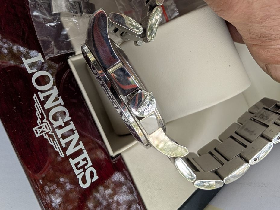 Longines 43mm без коронката с кутия и документи ку