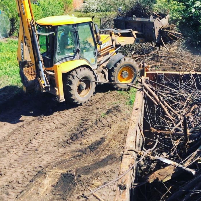 Планировка територии, очистка, выкорчевывание, спил