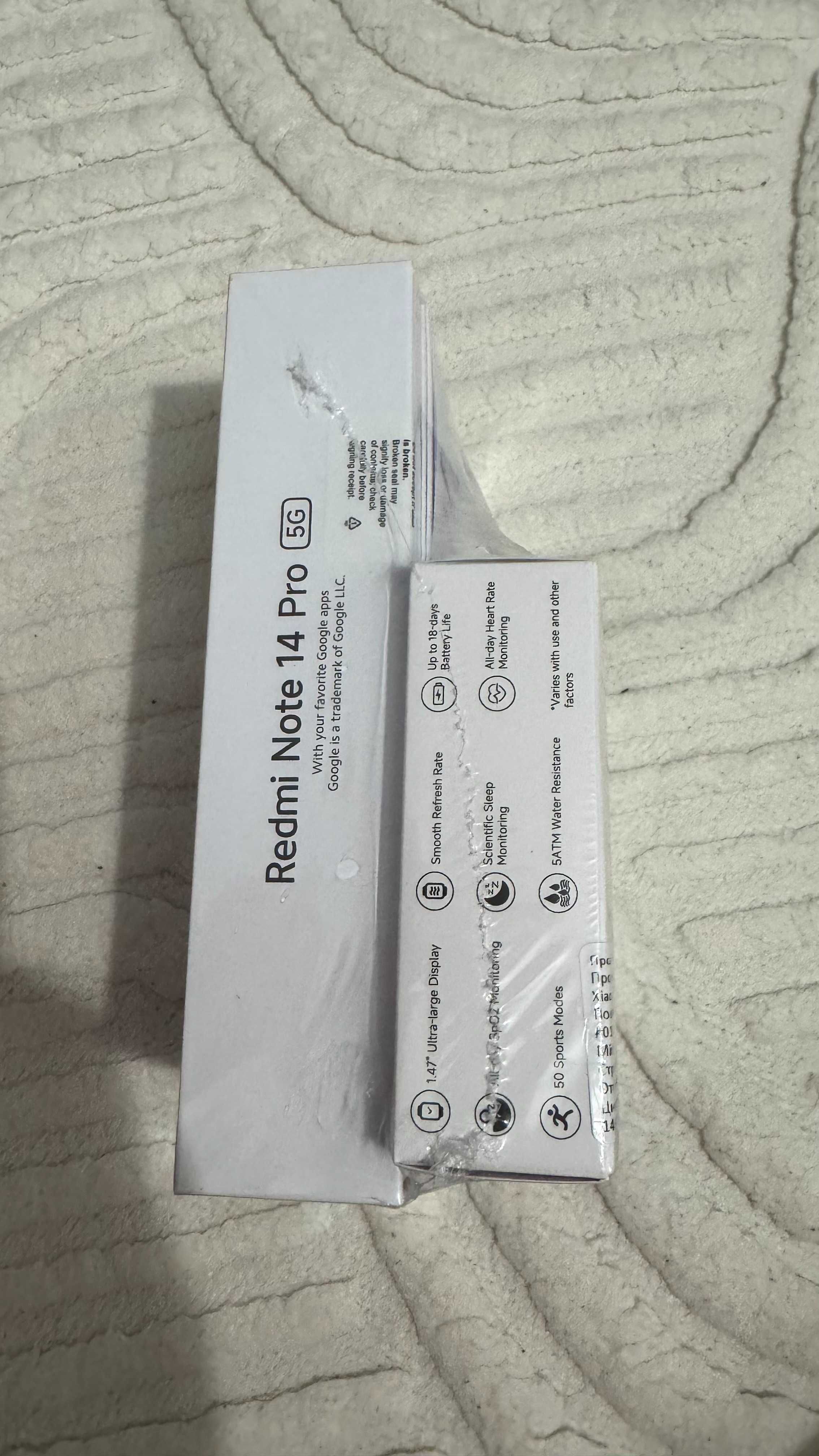 Xiaomi Redmi Note 14 Pro 5G + Xiaomi smart Band 9 Active. Чисто нови.