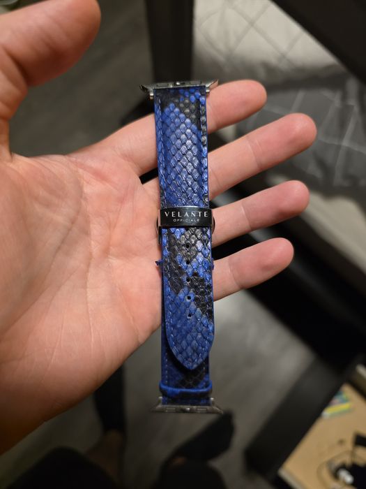 Curea Apple Watch VELANTE Piele Piton (42/44/45mm) - NOUĂ - Preț Redus