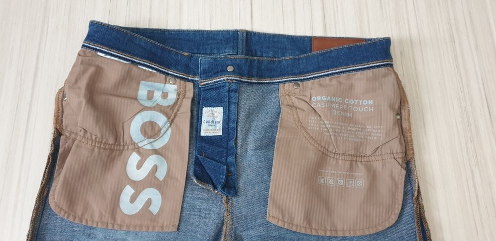 Hugo Boss Delano Slim Fit  Candiani Denim / 33/32 ОРИГИНАЛ Мъжки Дънки