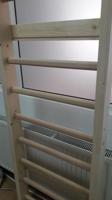 Spalier gimnastica 200/70 cm, 9 trepte, lacuit