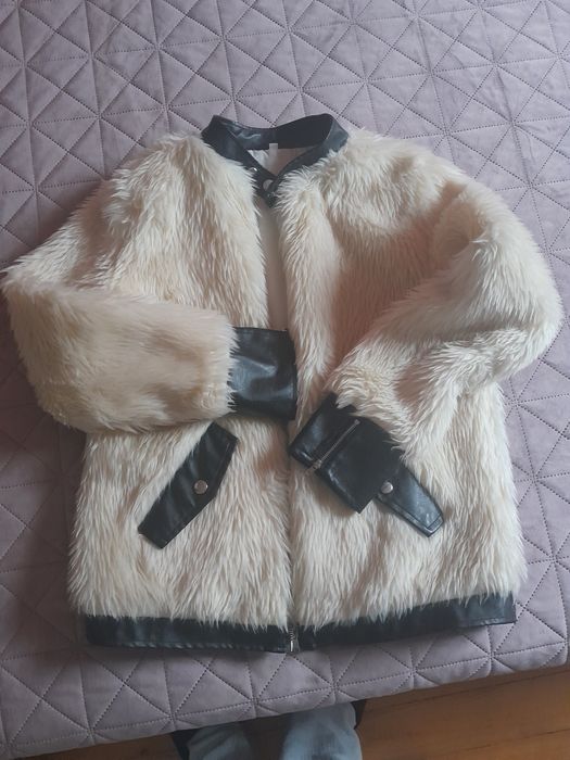 Дамско яке с кожа