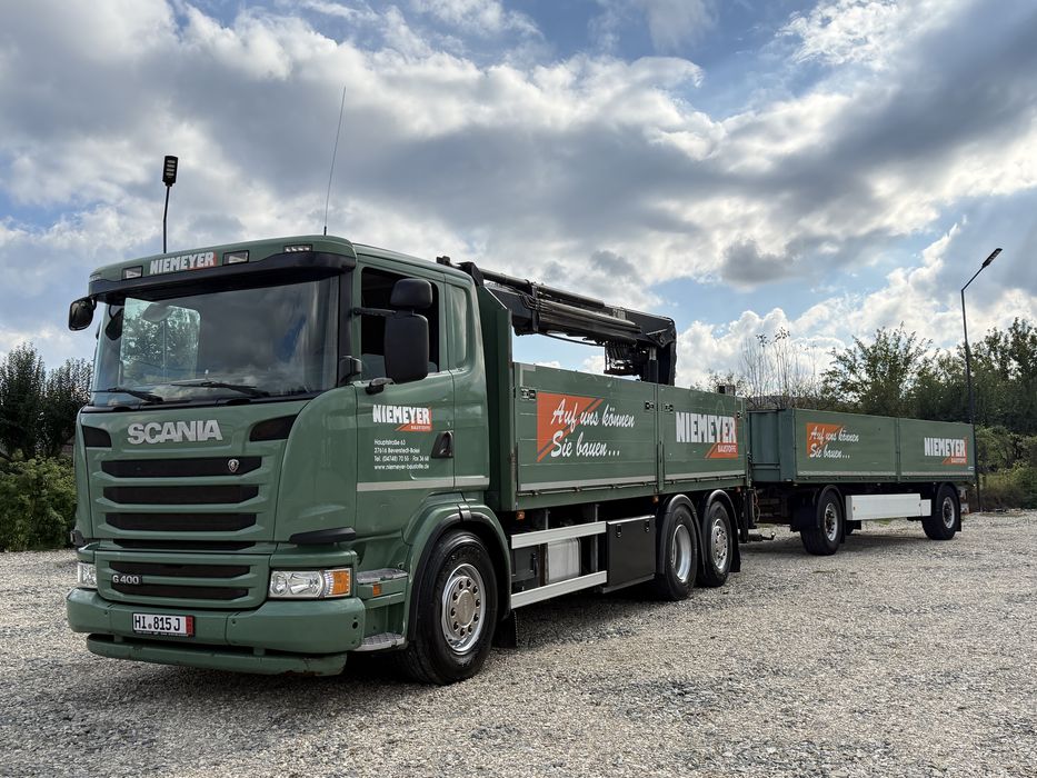 Scania G400- 2014-materiale constructii- macara HIAB- long lift