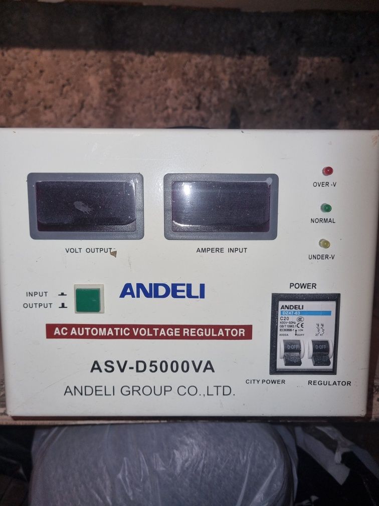 Стабилизатор напряжения ANDELI ASV-D5000VA 110-250V состоянии новый