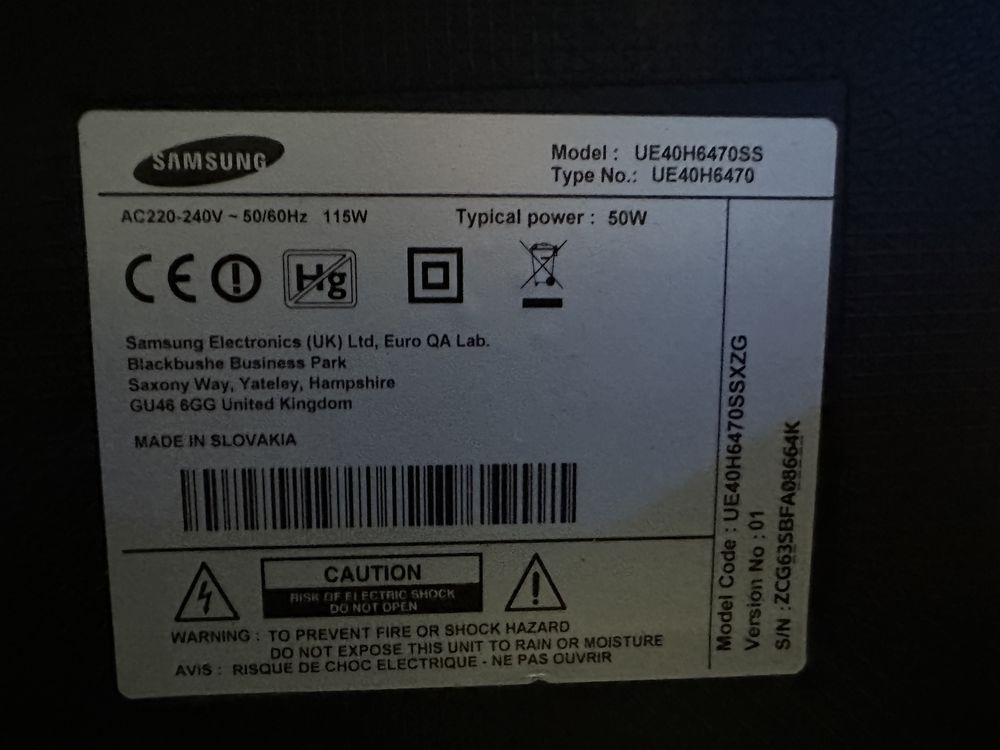 Smart TV Full HD Samsung UE40H6470