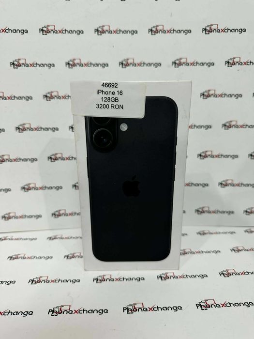 iPhone 16 Black Neverlocked 128GB Sigilat