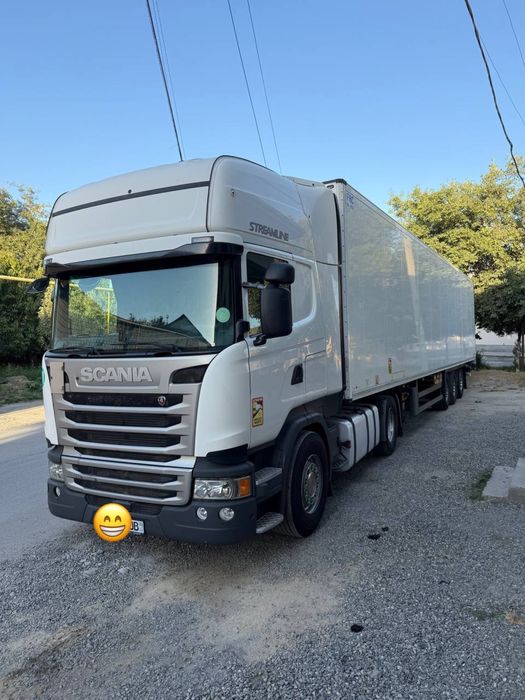 CKANIA R450 + SCHMITZ Реф прицеп Сотилади