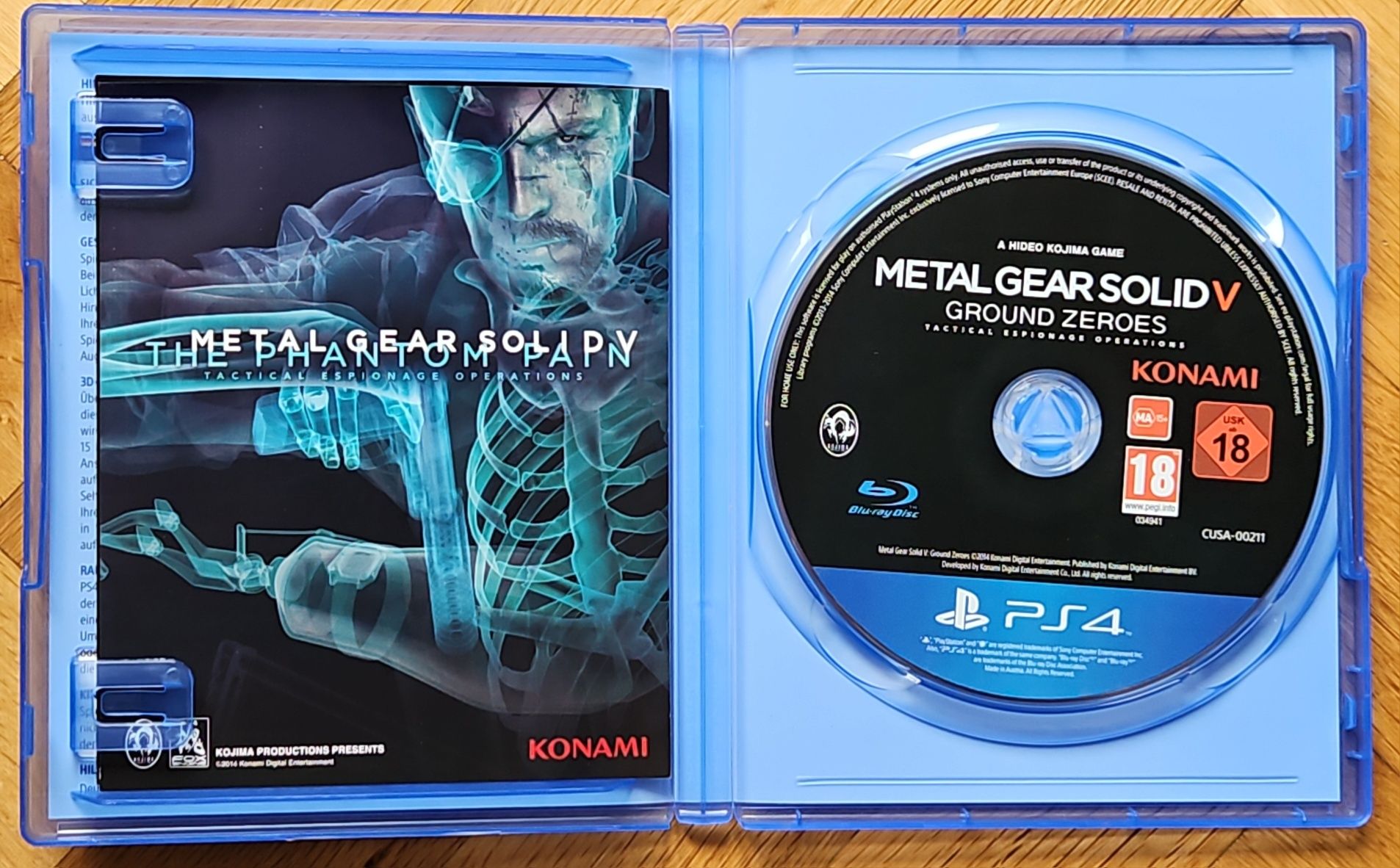 Диск Metal Gear Solid 5 Ground Zeroes PS4 Playstation 4 Плейстейшън