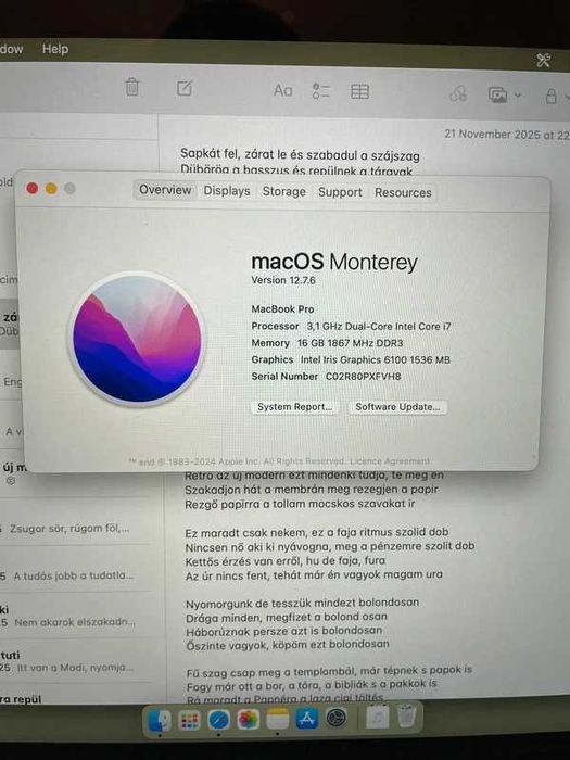 MacBook Pro 13” Retina (Early 2015) i7/16gb/512gb