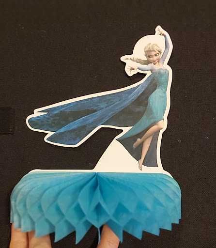 Topper tort sau decoratiune masa petrecere_Tematica FROZEN_Anna_Elsa