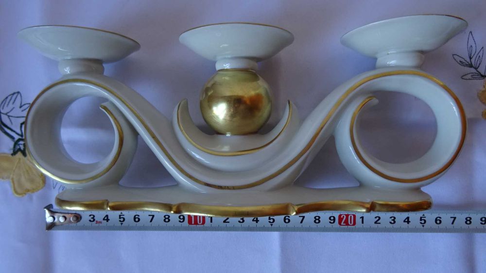 Красив винтидж свещник, Gerold Porzellan Bavaria Tettau.