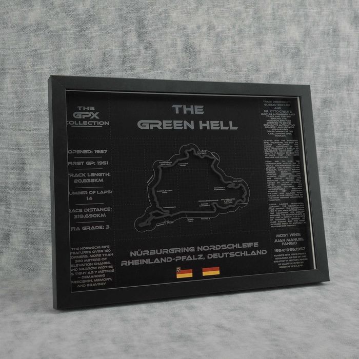 Nürburgring – Hartă 3D circuit Formula 1 German GP • GPX Collection