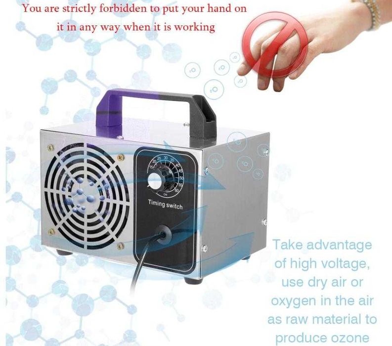Почистващ Озонатор 60 грама/час Въздухо Пречиствател Озон Генератор
