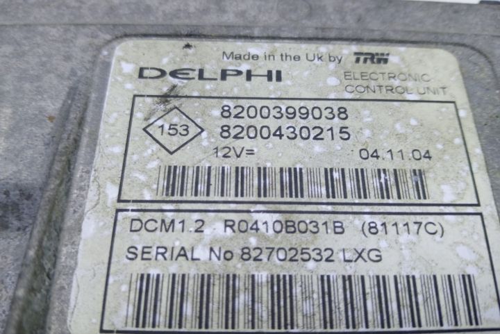 Calculator Motor Delphi ECU   8200399038 / 8200430215 Renault Megane