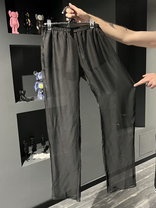 Шифонавые штаны черные