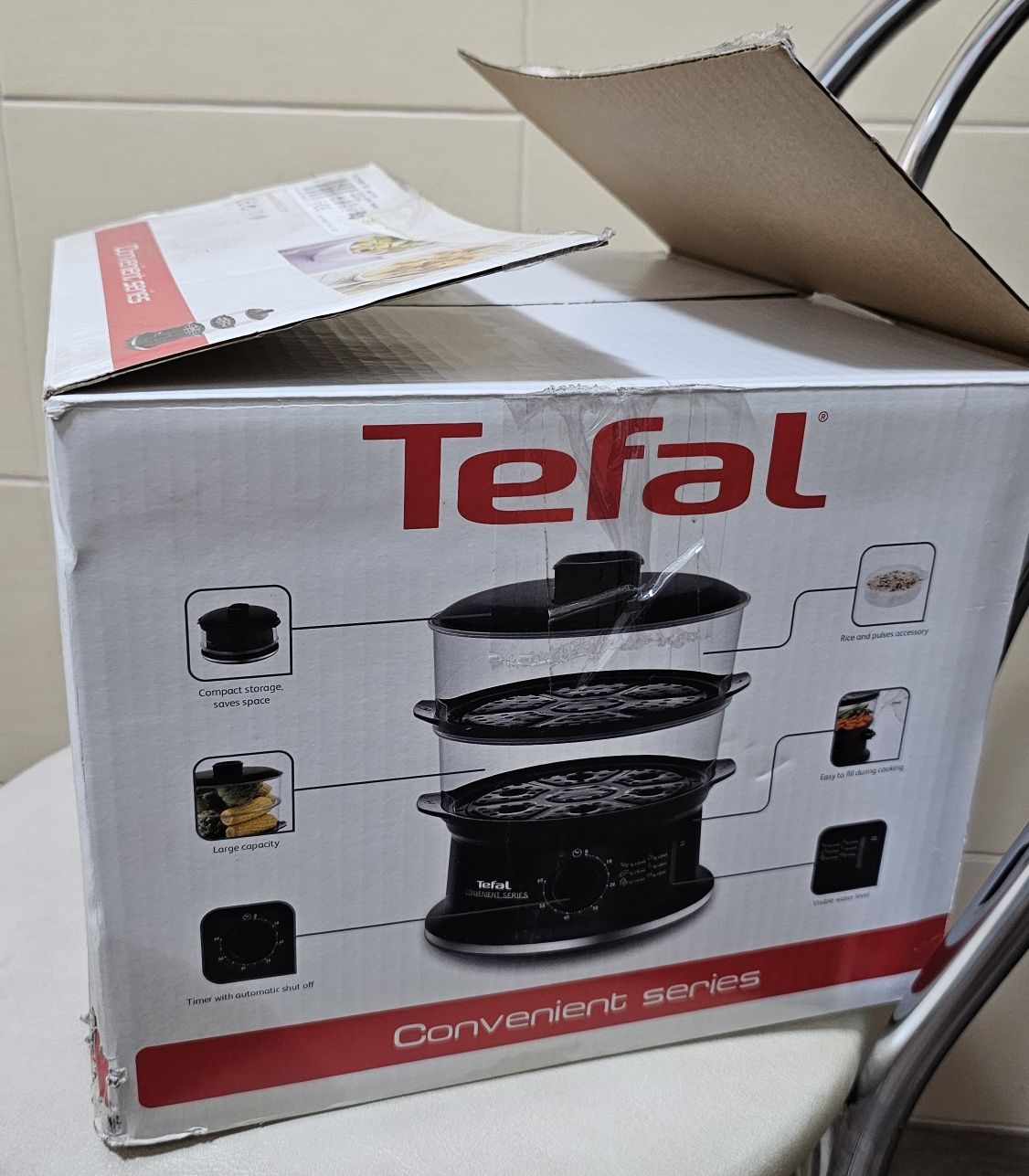 Aparat de gatit cu aburi, Tefal vc1401, 900w, garantie