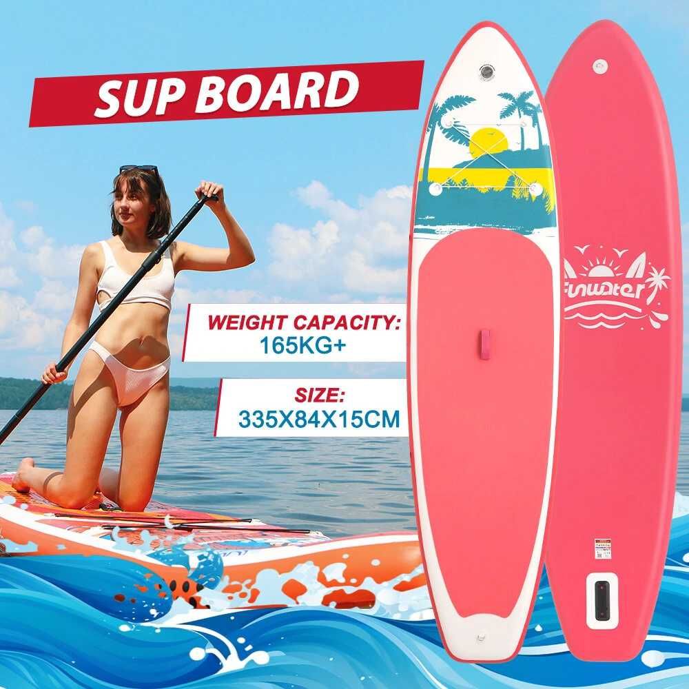 Надуваем падълборд Funwater Palm Rose Paddle board SUP 335cm НОВИ