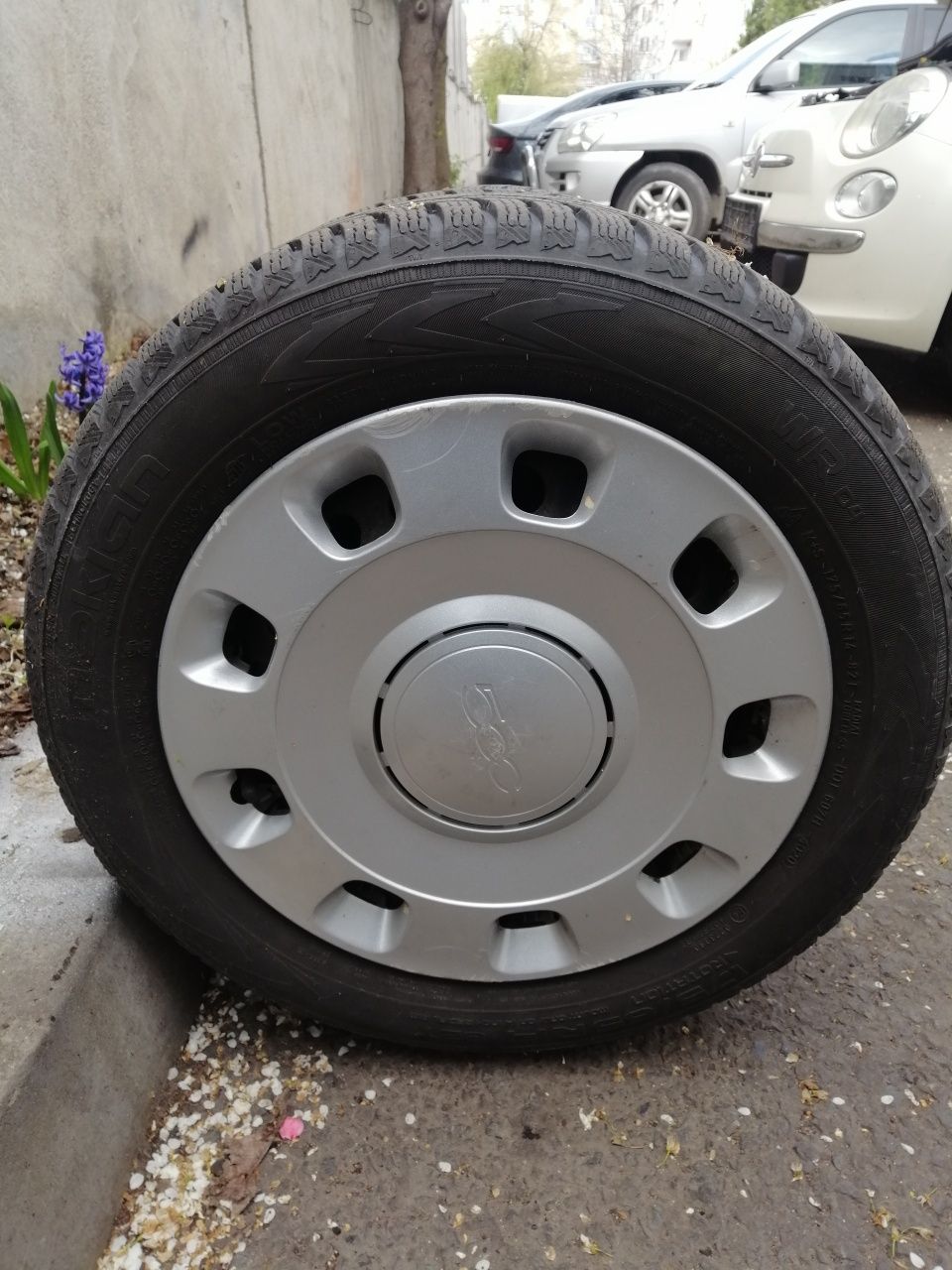 Jante 14" 4x100 Fiat cauciucuri MS