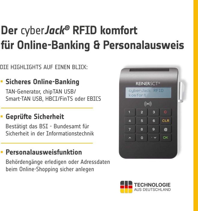 Reiner SCT cyberJack RFID комфорт chip card reader (USB 2.0) четец
