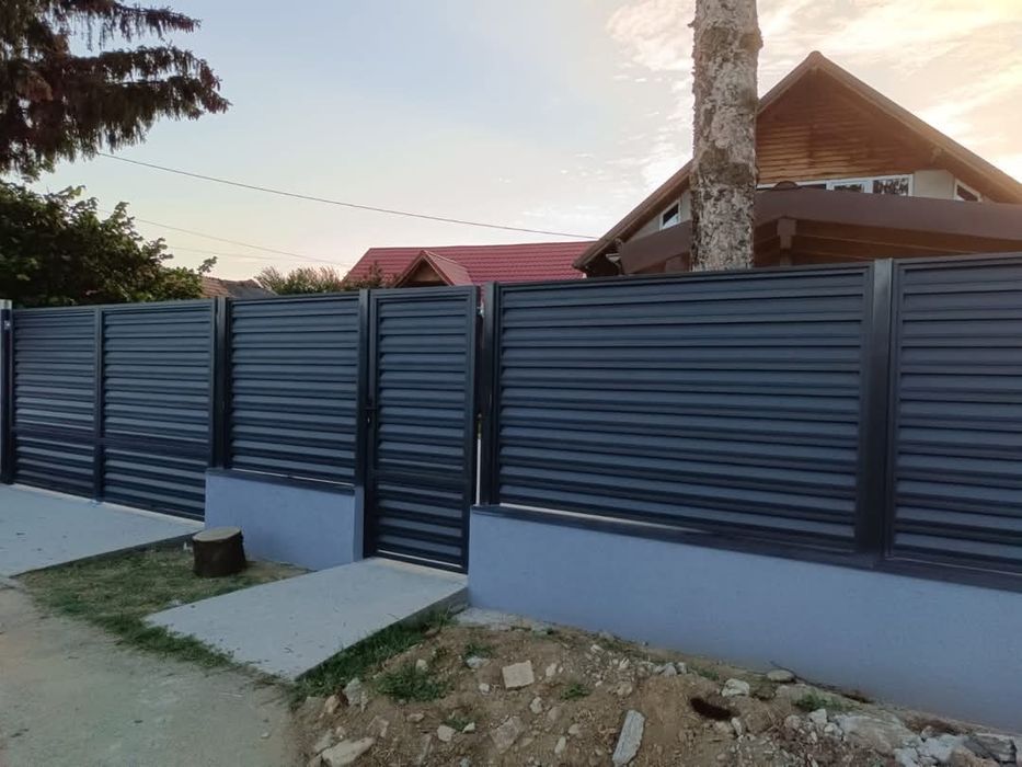 Garduri din sipca metalica, tabla cutata, plasa bordurata, BCA