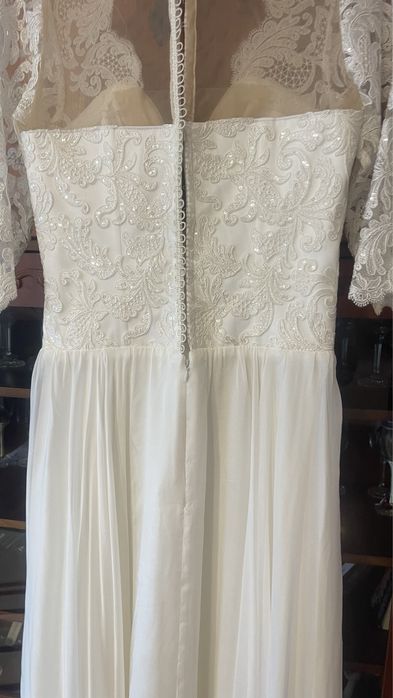 Rochie mireasa dantela voal NOUA