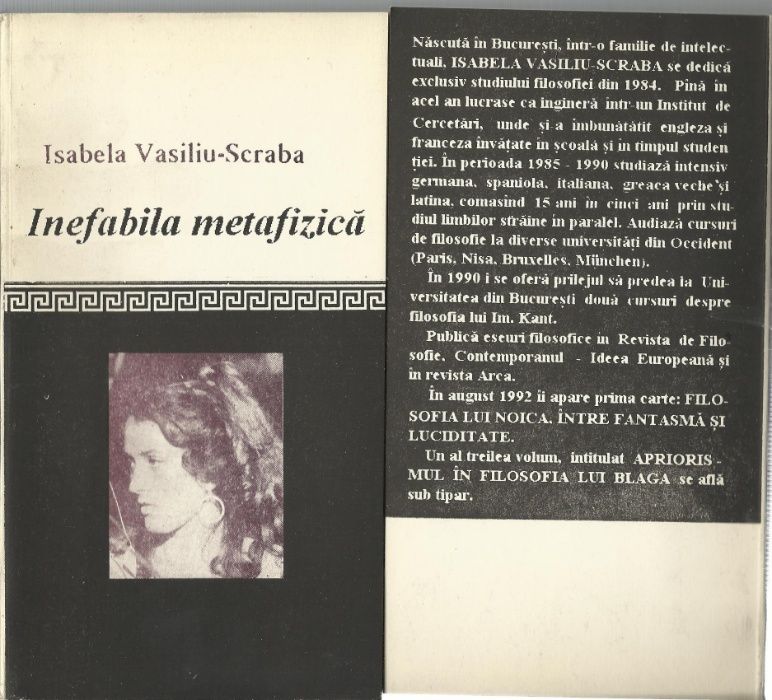 Isabela Vasiliu-Scraba, Inefabila Metafizica