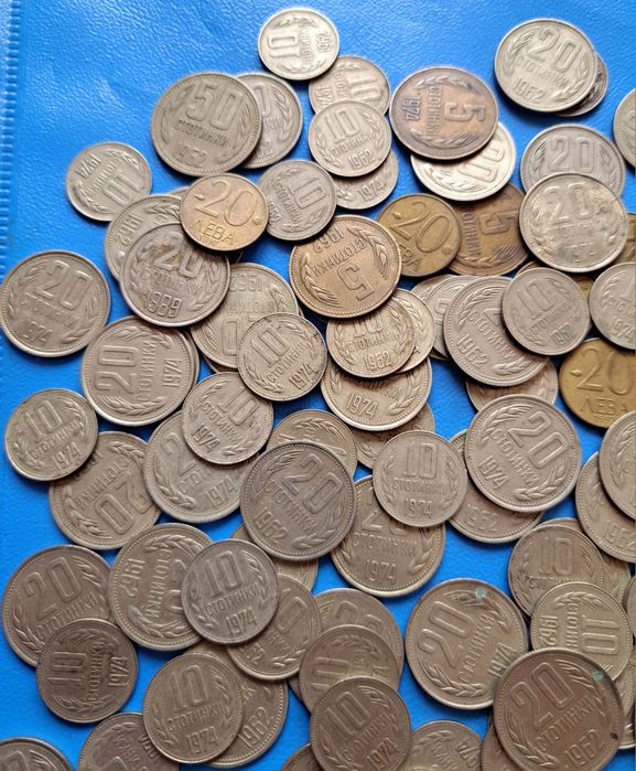 Стари български монети , стотинки 1962 и 1974