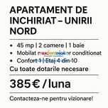 Apartament 2 camere- zona Unirii Nord