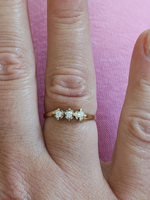 Inel Trilogy,din aur 18k cu diamante de 0,12ct