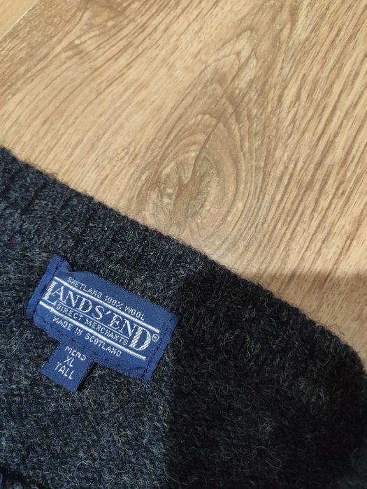 Pulover din lână Shetland made in Scotland mărimea XL