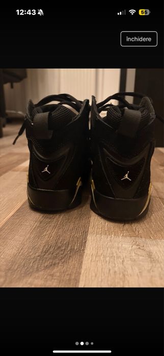 JORDAN true flight unisex- Ghete baschet - black/white/metallic gold