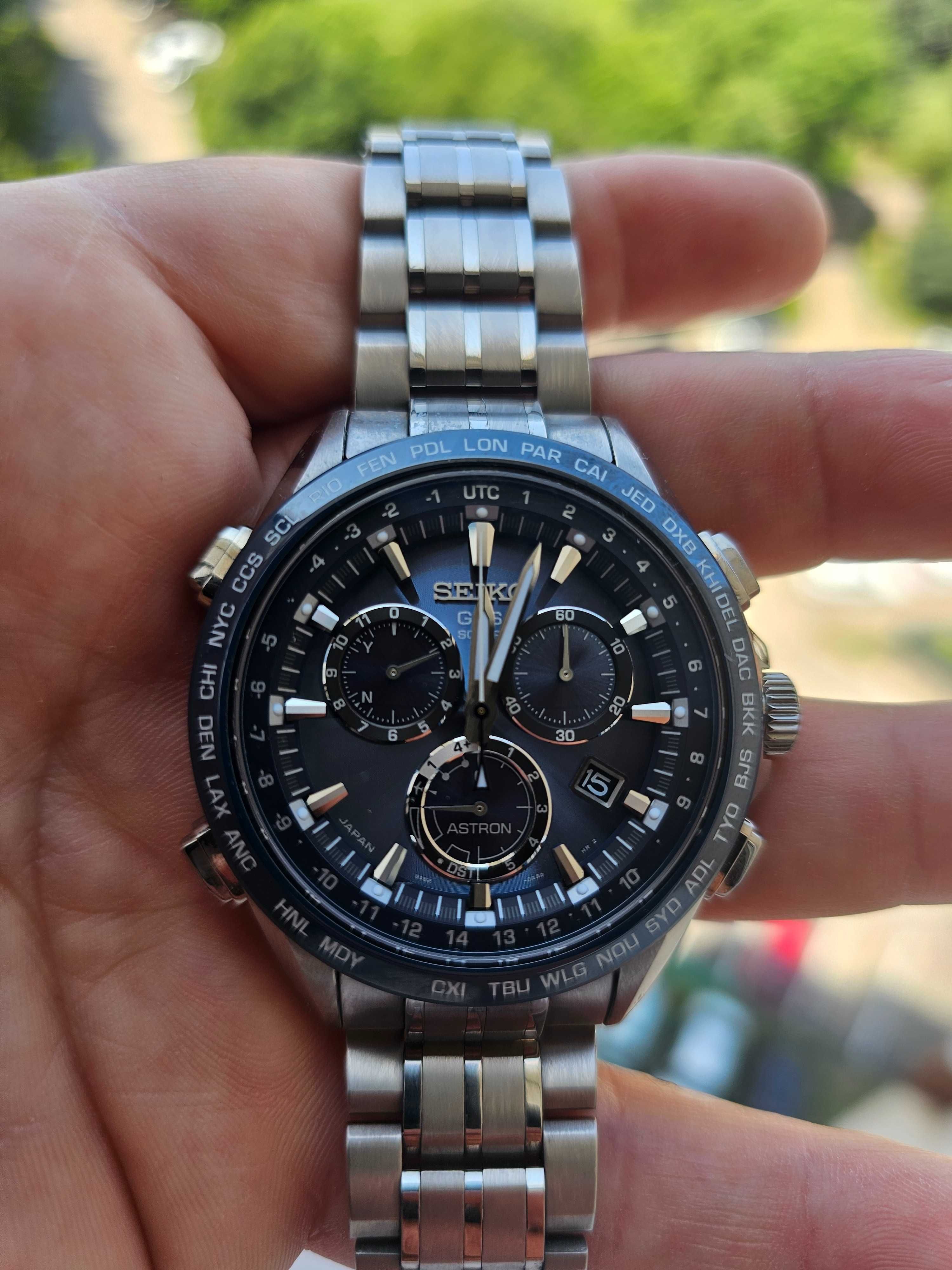 Seiko Astron Titanium Blue GPS Solar Watch SSE005
