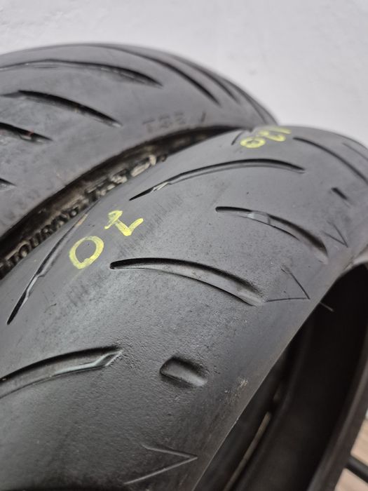 Set anvelope moto 120 70 17 cu 190 55 17 Bridgestone t31 dot 2021 2022