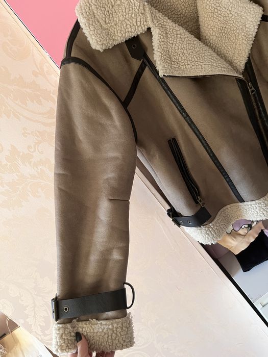 Зимно кафяво бежово яке Zara