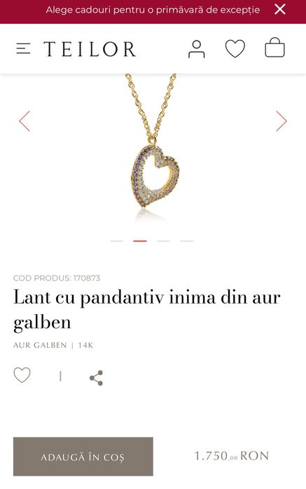 Colier Teilor colecția actuala