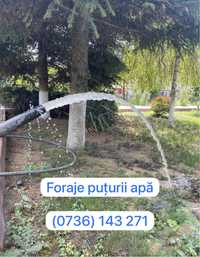 Foraje puțurii apă